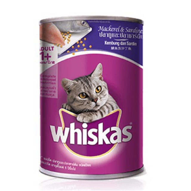 Pate lon whiskas cho mèo vị cá thu, cá biển , cá ngừ 400gr