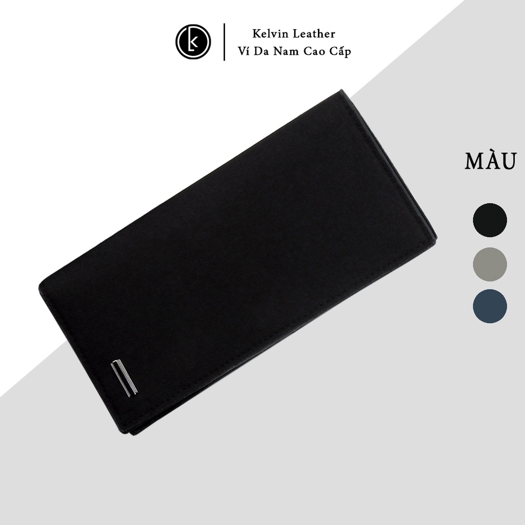 Ví dài nam cầm tay đẹp cao cấp nhiều ngăn phong cách Hàn Quốc chất vải canvas bền chống nước Kelvin V1126
