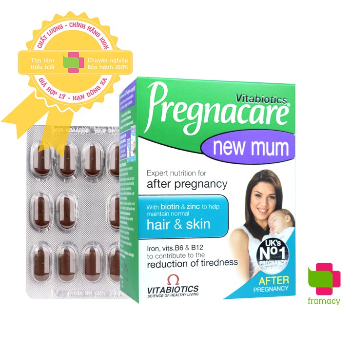 Vitamin tổng hợp Pregnacare New Mum, Anh (56 viên) cải thiện tóc và da cho phụ nữ sau sinh