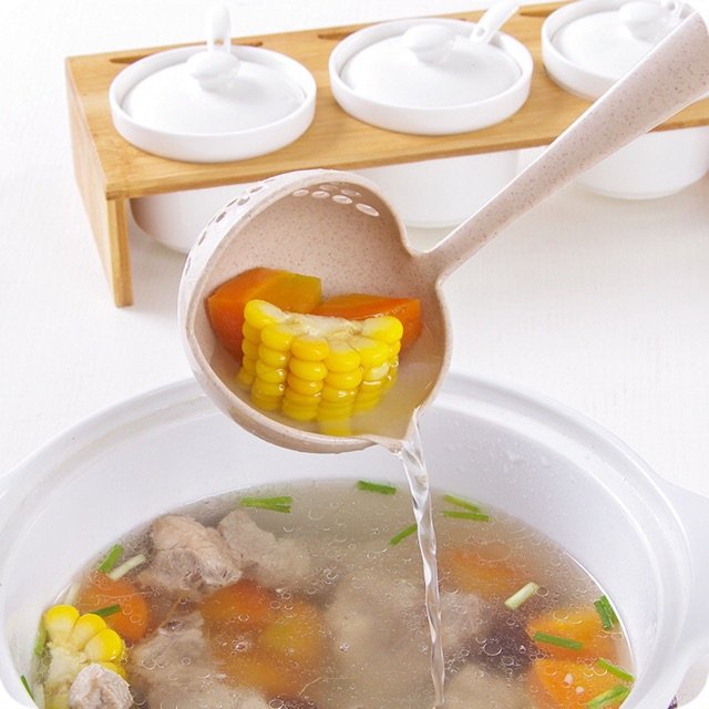 Vá Múc Canh 2in1 Có Lỗ Thoát Nước Tiện Dụng - Thiết Kế Vô Cùng Tiện Dụng Khi Vớt Và Múc Đồ Ăn