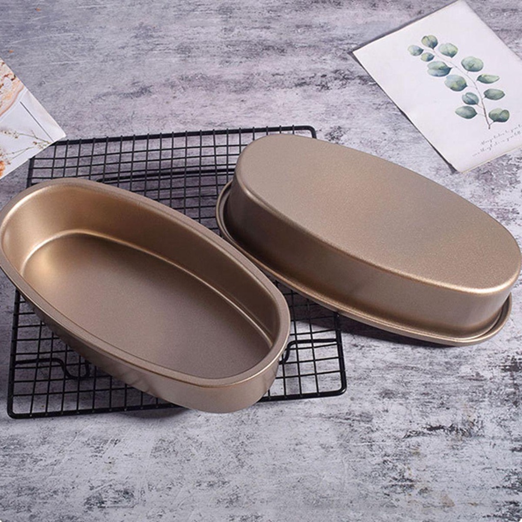 AUGUSTINA Khuôn Nướng Bánh Mì Hình Oval Bằng Thép Carbon DIY
