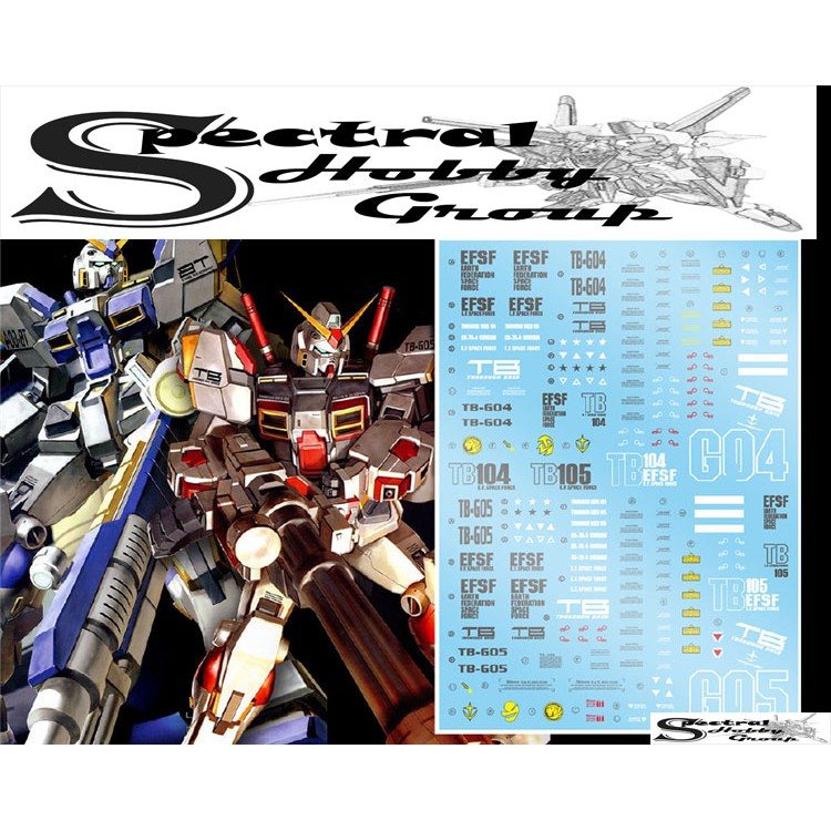 Decal nước dán mô hình MG HG gundam RX-78-4 /5 / 6 GP04 Gerbera các loại - Water sticker