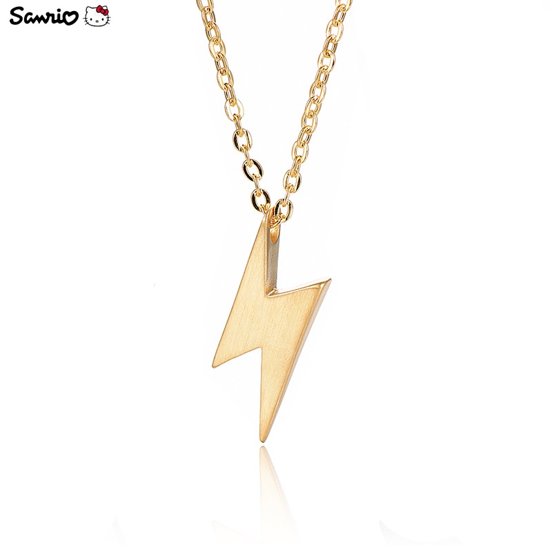 Vòng cổ Bằng Thép Không Gỉ Mặt Tia Chớp Cổ Điển Phong Cách Hip Hop Cho Nam