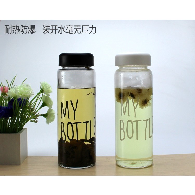 Bình đựng nước cao cấp MY BOTTLE 500ml Bình nhựa có kèm túi đựng vải