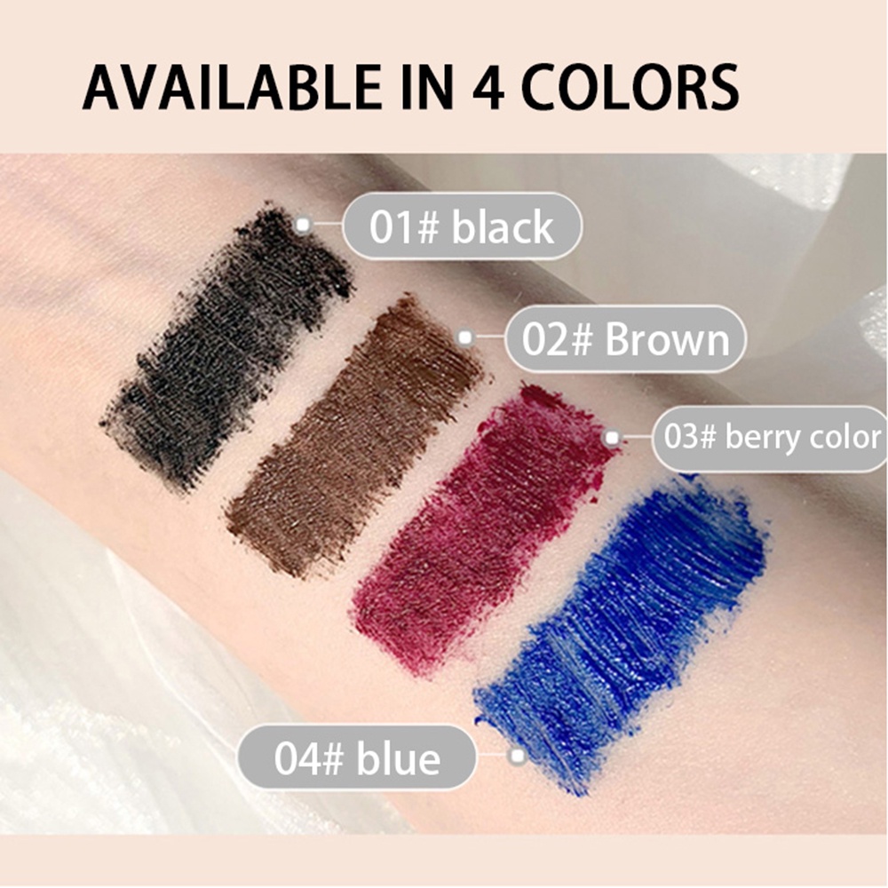 Mascara Màu Sắc Chống Thấm Nước Và Mồ Hôi Với Đầu Cọ Siêu Mịn Chuốt Mi Cong Và Dày Hơn
