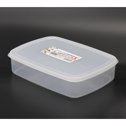 [Đồng giá 33k] Hộp đựng thực phẩm bằng nhựa hình chữ nhật dẹt Nakaya 2.6L dùng được lò vi sóng Nhật Bản