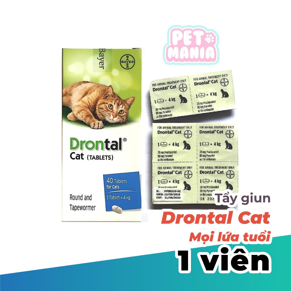 [Lẻ 1 Viên] Drontal Cat cho mèo