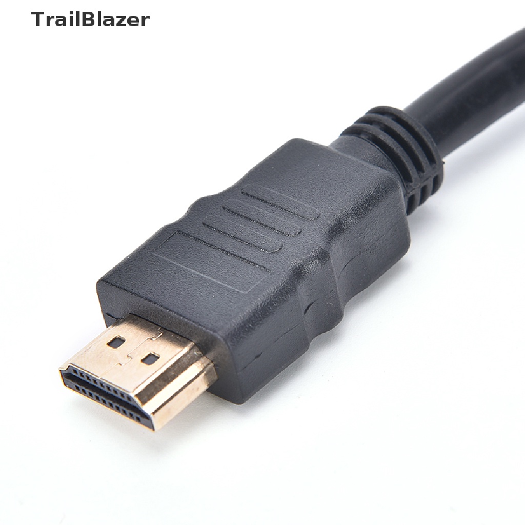 Tbvn New 1080P HDMI Port Male to 2 Female 1 In 2 Out Splitter Cable Adapter Converter Jelly
