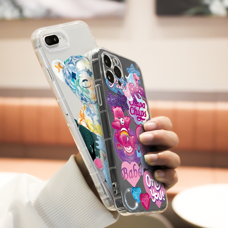 Ốp lưng iphone Ốp điện thoại Suntaiho TPU trong suốt cạnh vuông hình kỳ lân cho IPhone 13 12 11 Pro Max X Xs Max XR 8 7 6 6S Plus