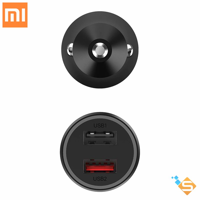 Sạc ô tô nhanh Xiaomi 2 cổng USB-A 37W &amp; 18W QC 3.0 - Bảo Hành Chính Hãng 6 Tháng