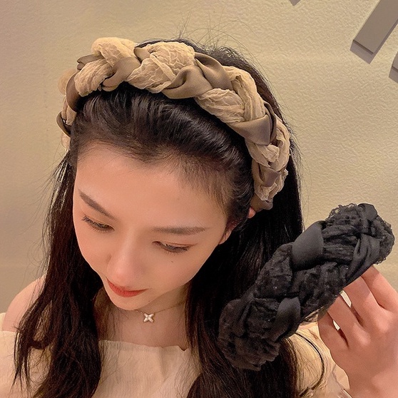 Băng Đô Cài Tóc Màu Cà Phê Đen Phong Cách Hàn Quốc Thời Trang Xuân Hè 2022