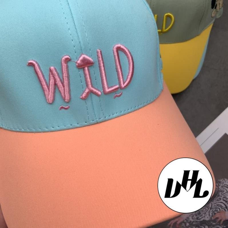 ( Size 4 - 10 tuổi ) Mũ Lưỡi Trai Thêu WILD Khoá Dán Phối Màu Thời Trang QC Cho Bé