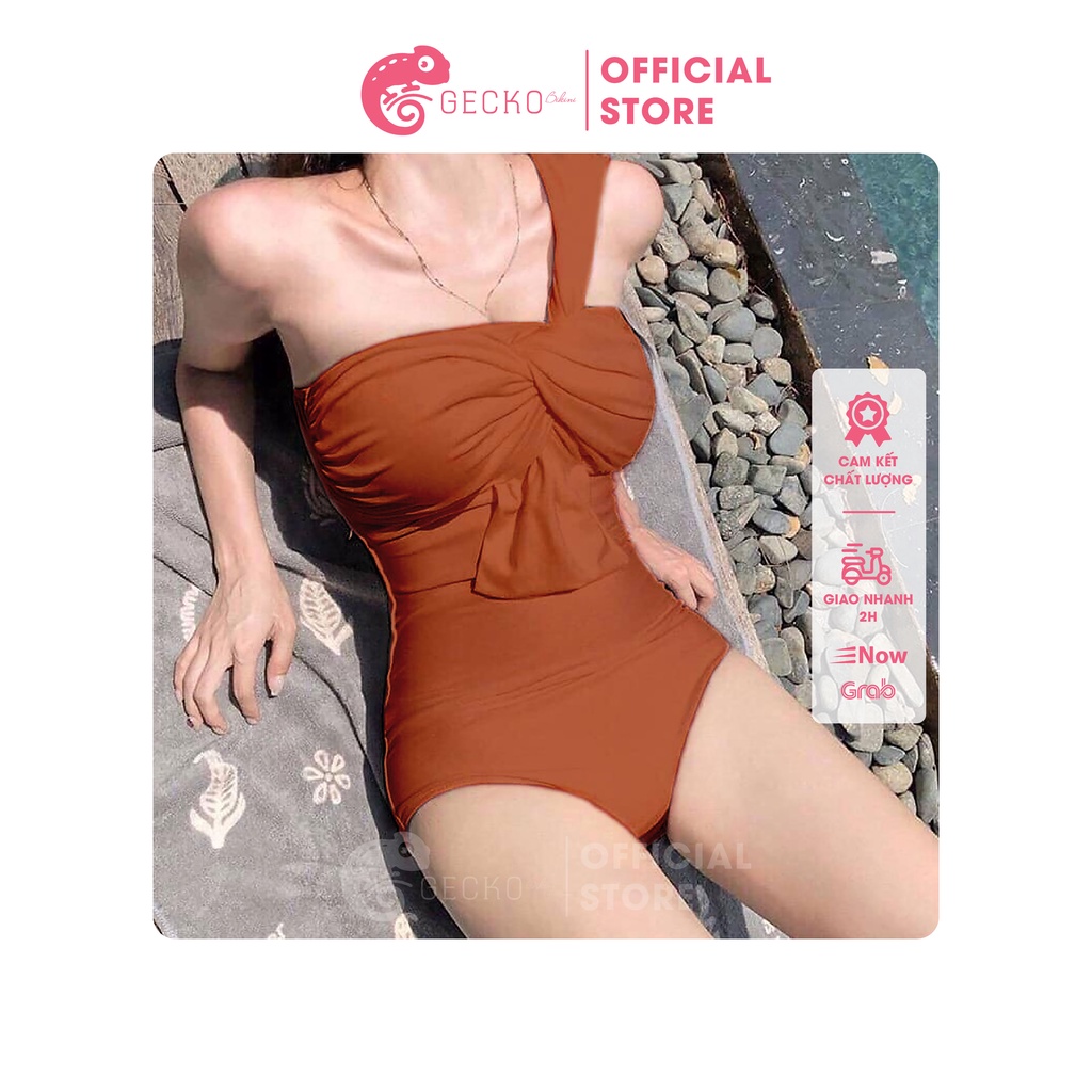 Bikini Đồ Bơi 1 Mảnh Lệch Vai Nâng Ngực GK0110 (Ảnh Thật, Nhiều Màu)