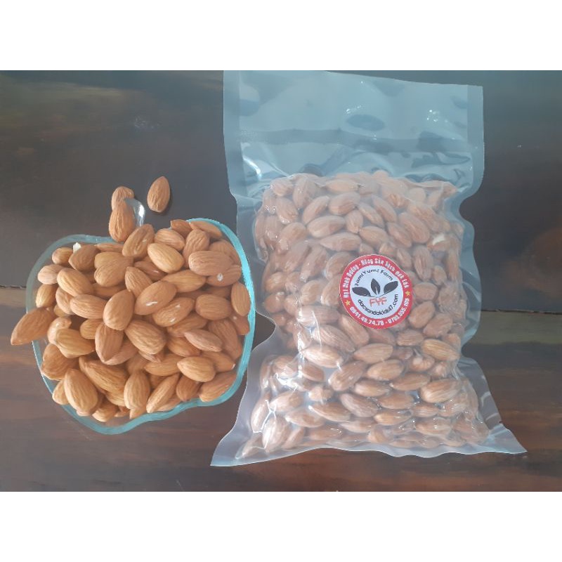 500g hạnh nhân tươi sống làm sữa, ngũ cốc - hàng nhập khẩu Mỹ