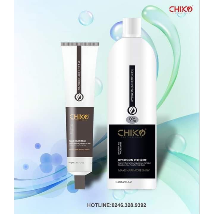 Thuốc nhuộm tóc Chiko màu Nâu Oliu (CK 6.39) + Kèm trợ nhuộm 100ml
