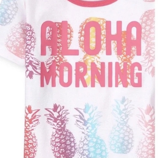 Bộ Quần Áo Ngắn Tay Bé Gái PLACE Hàng Xuất Dư Xịn Chất Mịn Đẹp 100% Cotton In Hình Dễ Thương ALOHA MORNING