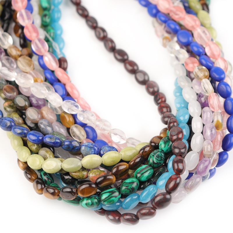 DIY Imitation Oval Shape Spacer Beads Multicolor For Making Accessoires 6x8mm