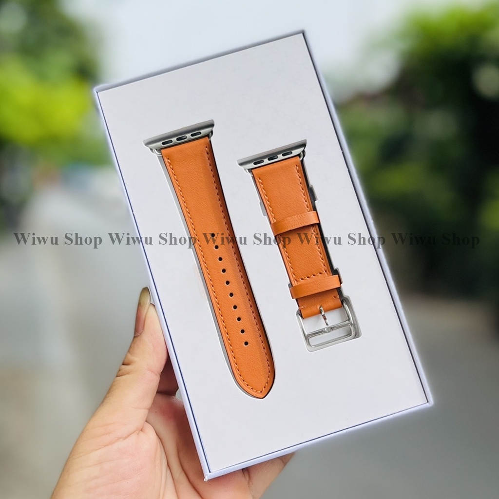 Dây da thật Luxury Wiwu Leather Watch Bands cho Đồng hồ thông minh Watch 7  Size 41 – 45 mm , 38 - 42 mm , 40 - 44 mm