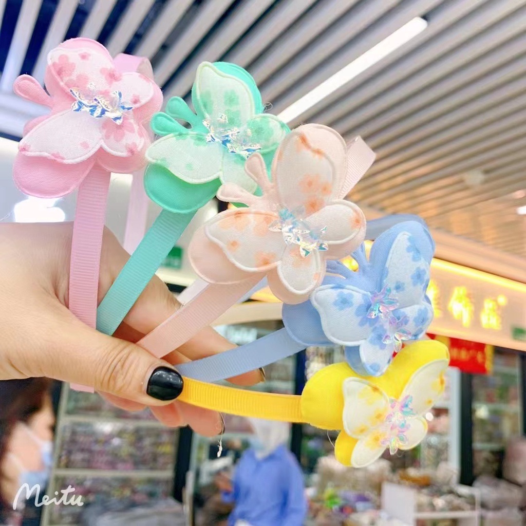Bờm cài tóc ren đính hoa Hàn Quốc