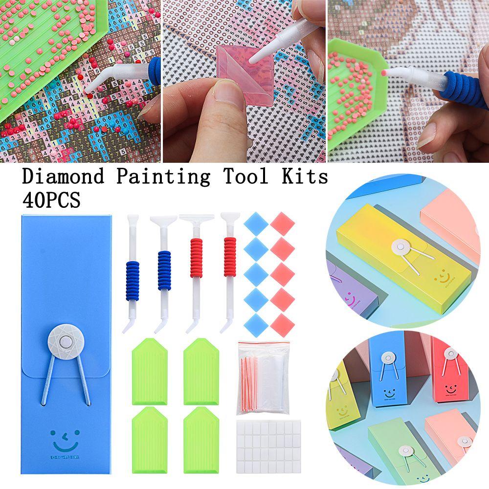 Bộ 40 Phụ Kiện Bút Khoan Làm Tranh Chữ Thập Chống Mỏi Tiện Dụng
