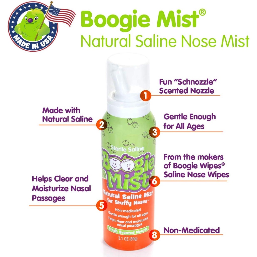 Xịt mũi vô trùng kháng khuẩn Boogie Mist 89g cho bé