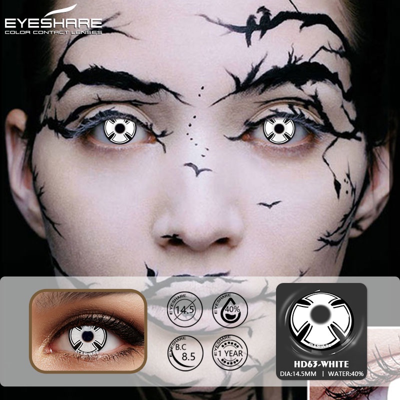 [Hàng mới về] 2 Kính áp tròng hóa trang Halloween cá tính 14.5mm