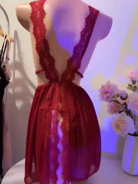 Váy ngủ sexy ren xuyên thấu SANADO kèm quần chíp cao cấp gợi cảm quyến rũ V32 | BigBuy360 - bigbuy360.vn