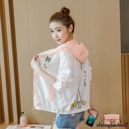 MỚI Áo khoác mỏng có nón thoáng khí cho nữ