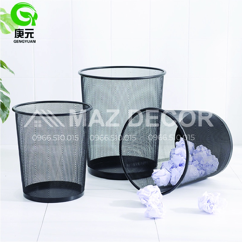 GIÁ SỈ TẠI XƯỞNG Sọt rác lưới inox đen sang chảnh Thùng rác lưới văn phòng đen giá rẻ siêu bền