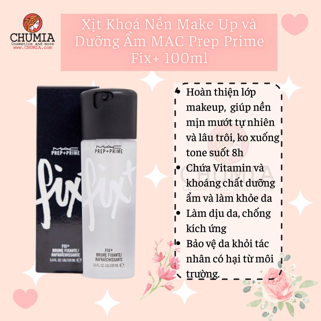 Xịt khoáng makeup xịt khoá nền makeup MAC Fix + Brume Fixante 100ml - Chai trắng - chumia | BigBuy360 - bigbuy360.vn
