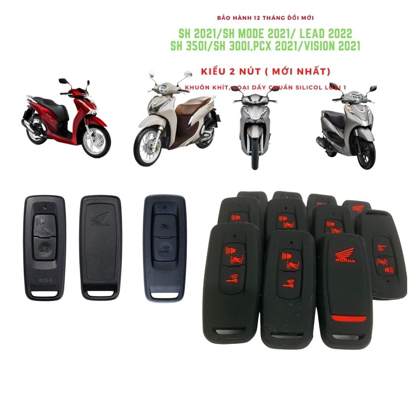 Bọc Chìa Khóa Smartkey Sh 2021 - 2022 / Sh mode 2021- 2022, Vision 2022, Lead 2022 Loại 2 Nút Hàng Loại 1 Dầy Đẹp