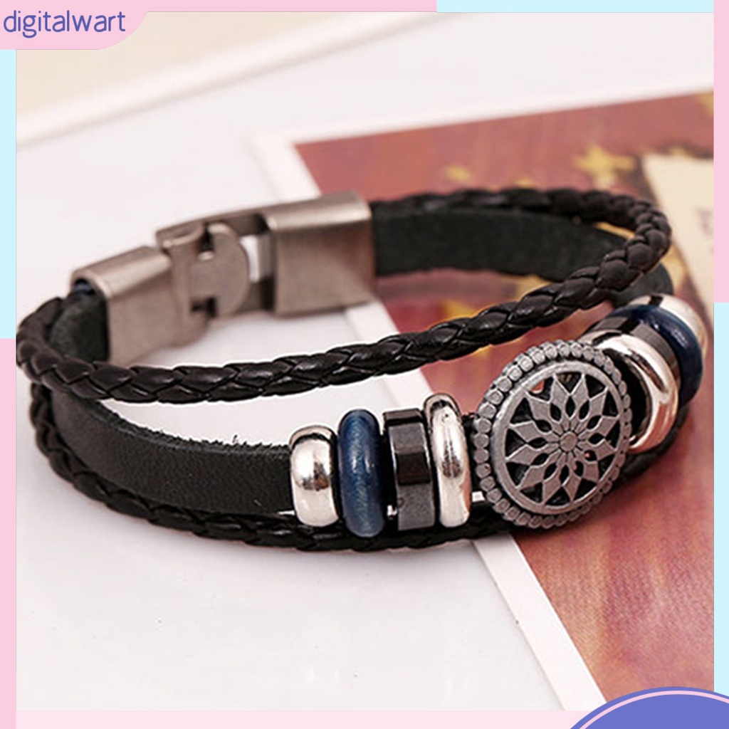 Vòng Đeo Tay Giả Da Nhiều Tầng Phong Cách Cá Tính Dành Cho Cả Nam Và Nữ