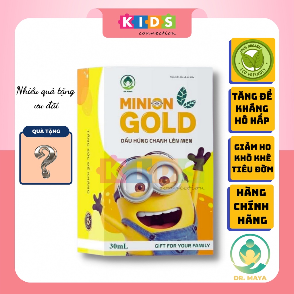 Dầu húng chanh lên men Minion Gold 30ml giảm ho, khò khè, tăng đề kháng