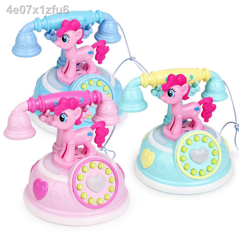 ♂✚Bunny Mini Điện thoại Retro Pony Máy kể chuyện học sớm nhiều chế độ Mô phỏng Play Đồ chơi trong nhà