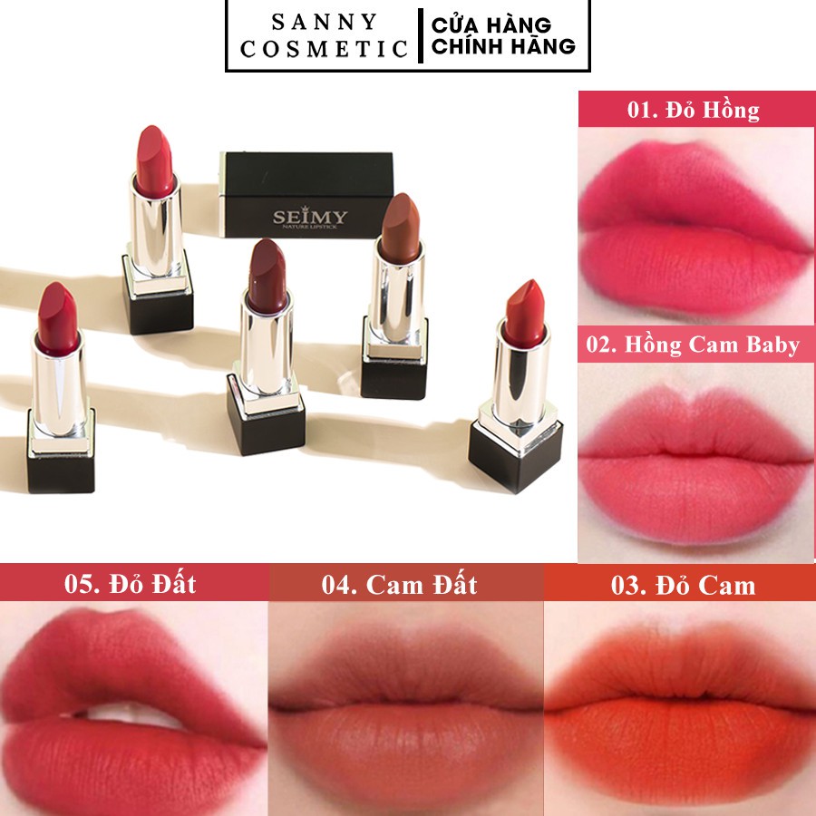 Son lì thiên nhiên không chì Seimy - Nature Lipstick sử dụng được cho bà bầu - son thỏi dưỡng môi