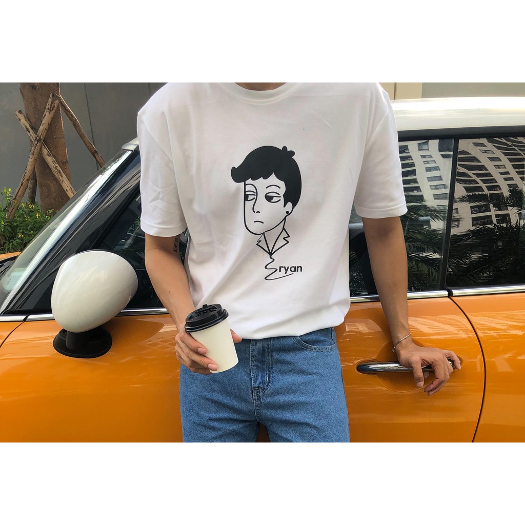 RYAN - Áo thun nam RYAN (bảng size mới) ngắn tay vải cotton cổ bo tròn thương hiệu RYAN form rộng phong cách Hàn Quốc | BigBuy360 - bigbuy360.vn