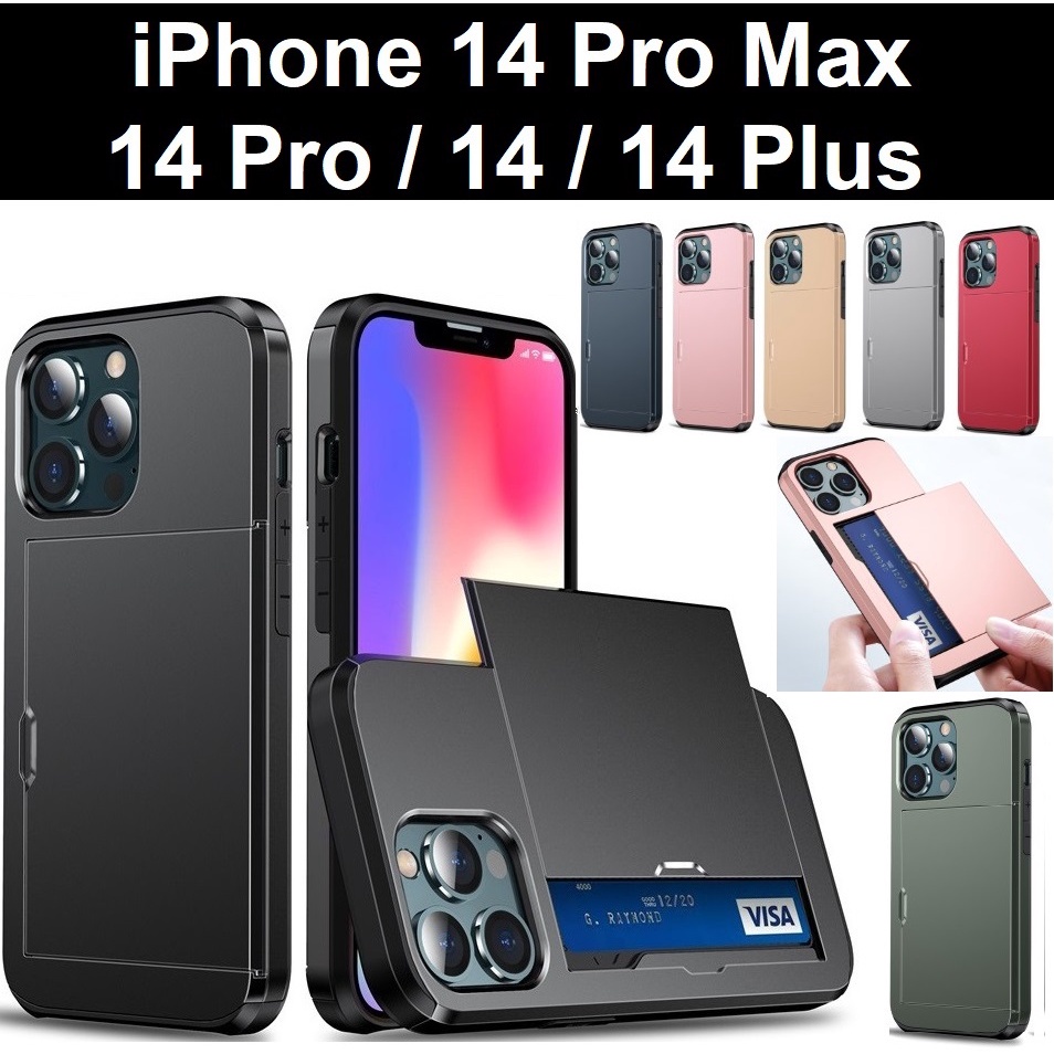iPhone 13 Pro Ốp điện thoại dụng ví cắm thẻ kiểu áo giáp doanh nhân trượt cho iPhone 13 pro max 12 Pro Max SE 2020 11 Pro Max 8 7 6 6s Plus XR X XS Max 5 5S SE