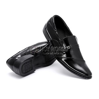 Giày tây nam da bò màu đen PH7106