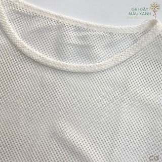 Áo Croptop Lưới QC Form Rộng