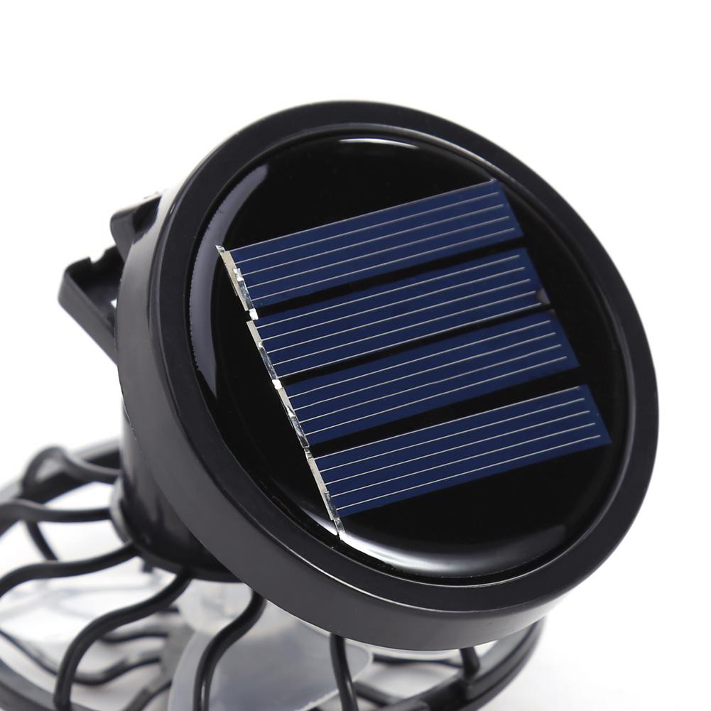 Black Portable Solar Powered Cooling Fan Clip-On Mini Fan Solar Panel Cell Beach Camping Hiking