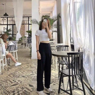Quần suông ống rộng size XS S M L XL