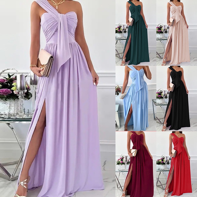 Đầm Maxi Trễ Vai Xẻ Tà QuyếN Rũ