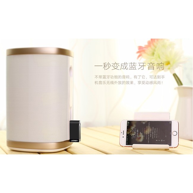 Thiết bị nhận Bluetooth 4.1 Ugreen 30347 MM114 Chính Hãng (dùng cho xe hơi,có tích hợp Míc+Pin)