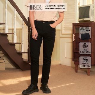 |Hẻm Store| Quần jean nam đen trơn Satoshi SAQJ23 basic chất co giãn form slimfit, phong cách trẻ trung