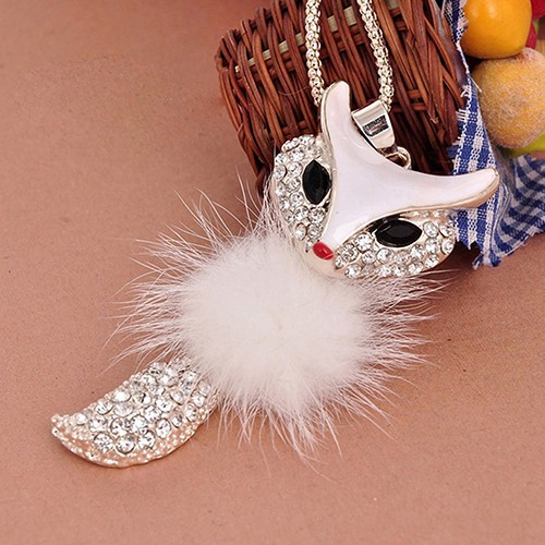 Dây chuyền dài có mặt hình chú cáo đính đá đáng yêu