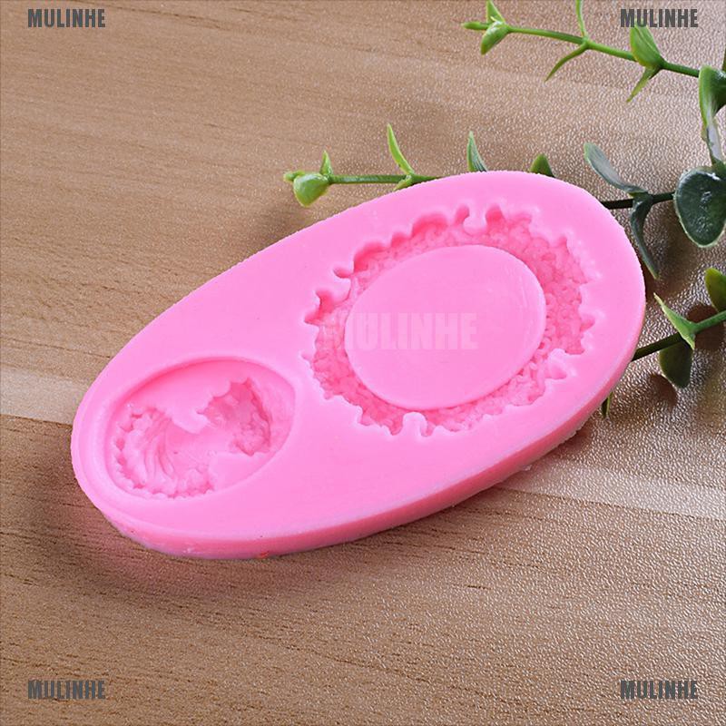 Khuôn Silicone Tạo Hình Khung Gương 3D Trang Trí Bánh