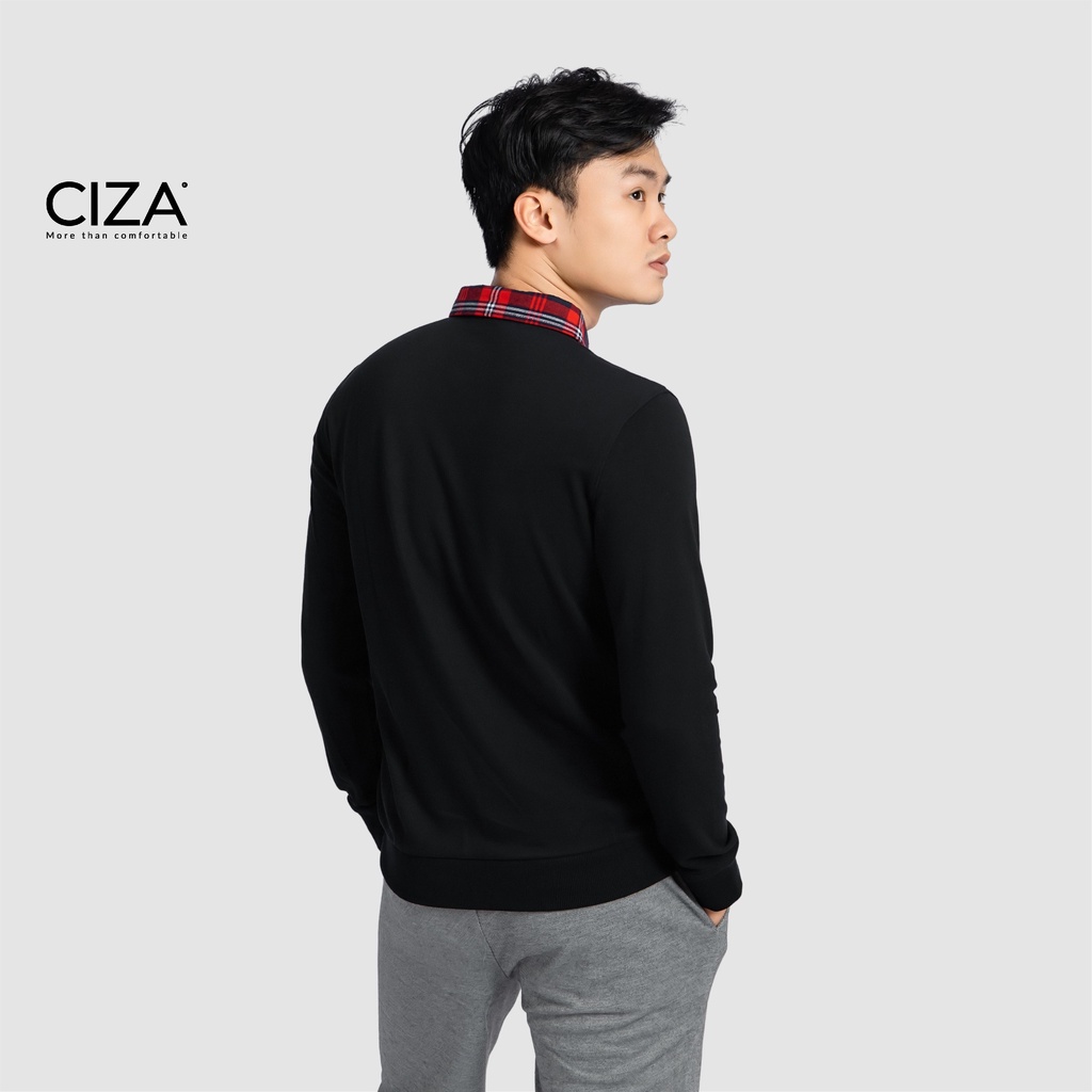 Áo polo dài tay nam CIZA vải cao cấp thêu in hình phong cách độc trẻ trung size S M L XL APDR01