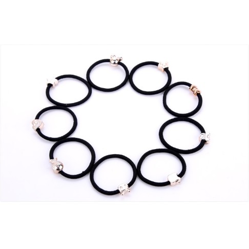 Combo 100 Dây Buộc Tóc  Hạt Vàng nhiều mẫu