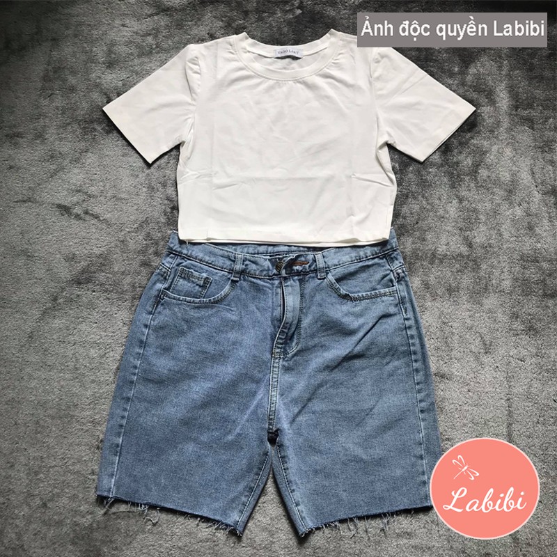 Quần Jean Ngố Nữ Basic - Quần Bò Nữ Rách