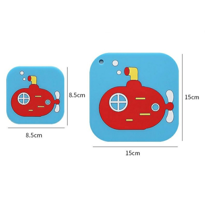 SG - Miếng đế lót ly nhựa dẻo hoạt hình cute